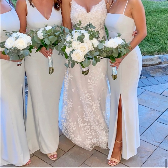 Amsale Bray Bridesmaid Dress - Color: Ice - Picture 3 of 7